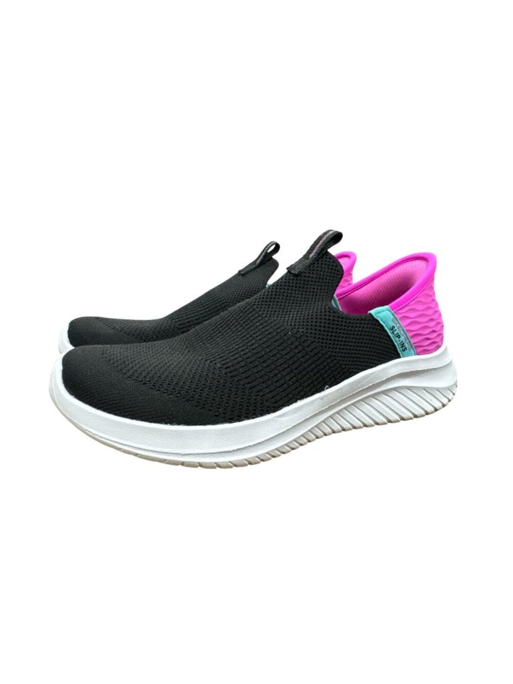 Skechers Slip-Ins Girls Athletic Sneakers Air-Cooled Memory Foam Black/Pink Size